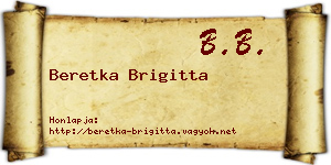 Beretka Brigitta névjegykártya