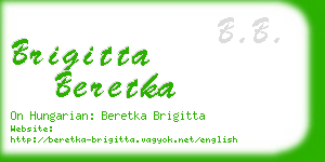 brigitta beretka business card